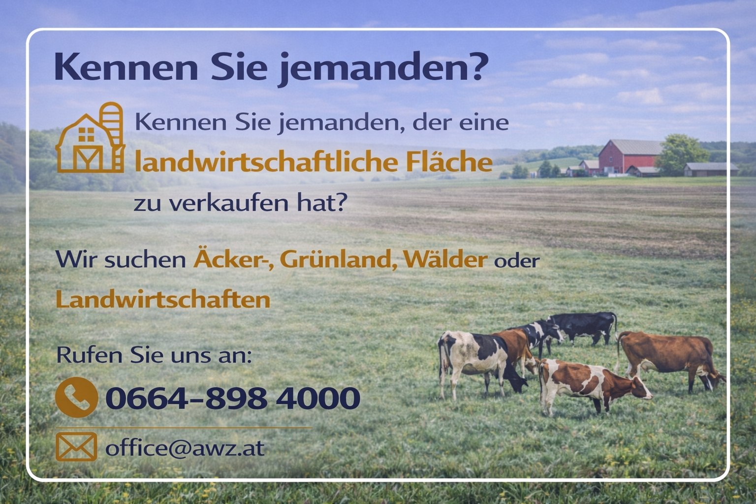 Haben Sie auch eine Agrarimmobilie zu verkaufen